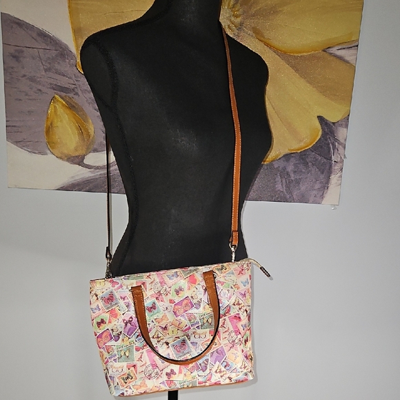 Unique Fossil Multicolor Butterfly Crossbody Bag - Picture 1 of 13